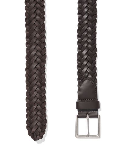 heren riem leer gevlochten brons brons - 2450015BRONZE - HEMA