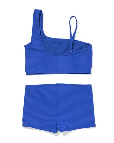 Kinderbikini gerippt blau - 22250350BLUE - HEMA