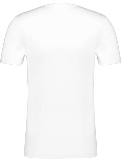 Herren-T-Shirt, Slim Fit, V-Ausschnitt, Bambus weiß S - 34282520 - HEMA