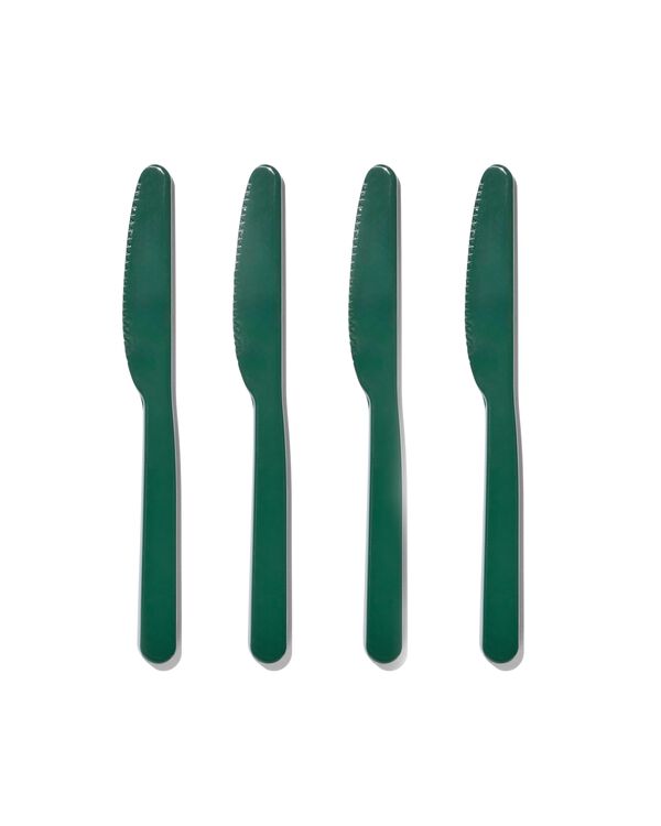 4 couteaux en mélamine vert - 41830034 - HEMA