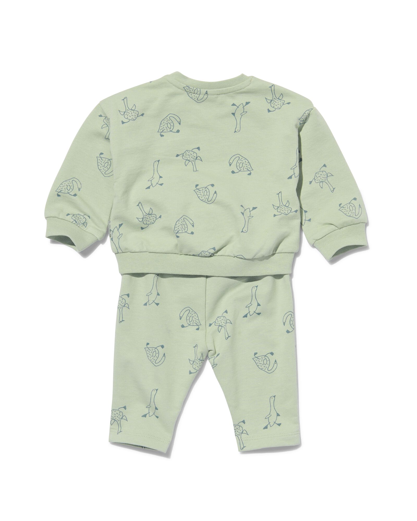 newborn baby set trui en broek groen groen - 1000032045 - HEMA