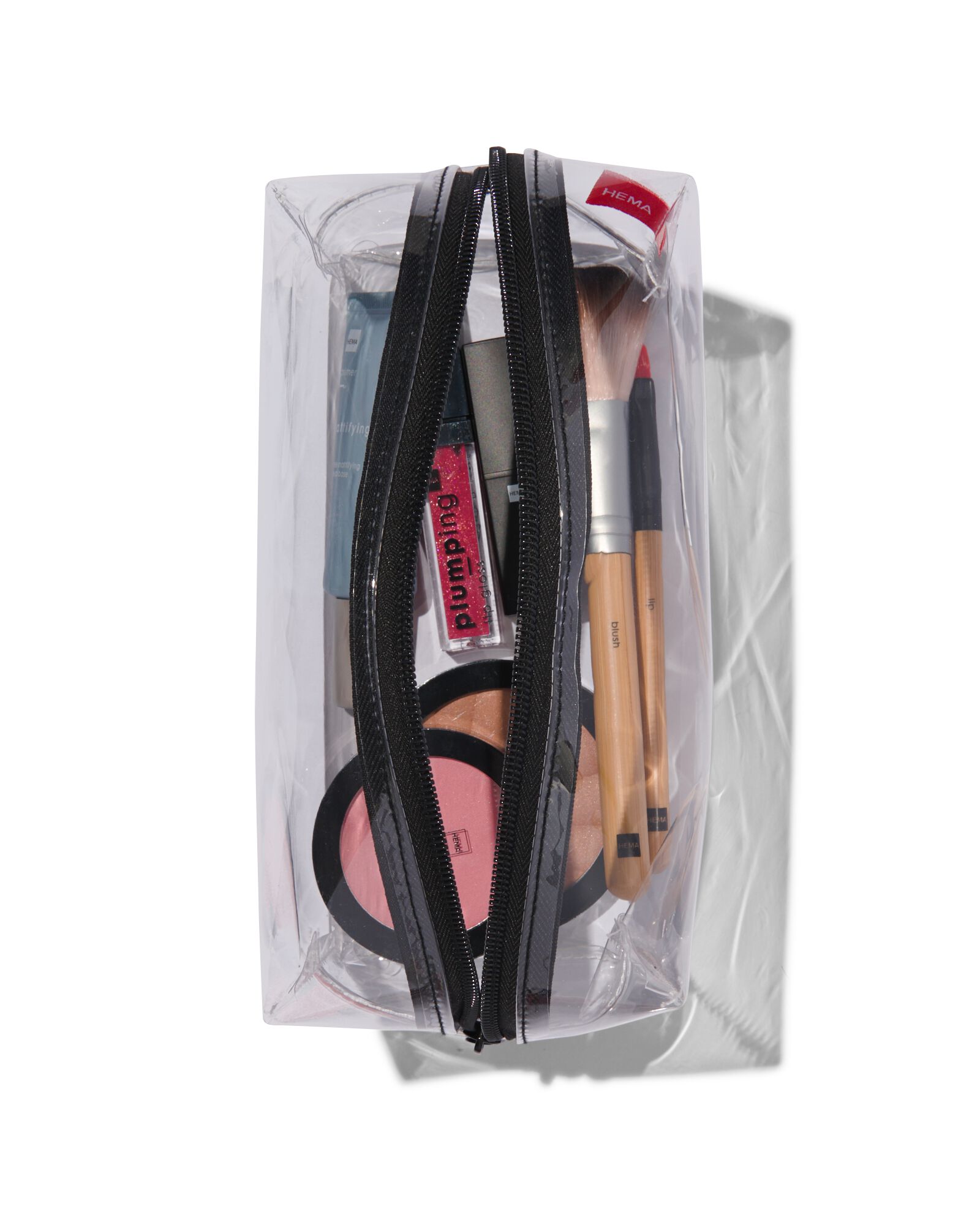 toilettas transparant 9x21x14 - 11890619 - HEMA