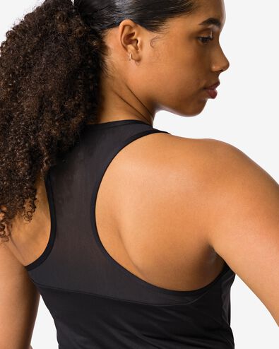 damessporttop met ingebouwde bh light support zwart zwart - 36000501BLACK - HEMA