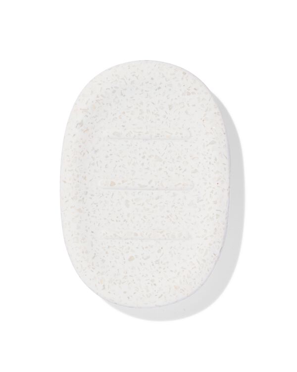 zeepbakje 9x13cm terrazzo beige - 80330051 - HEMA
