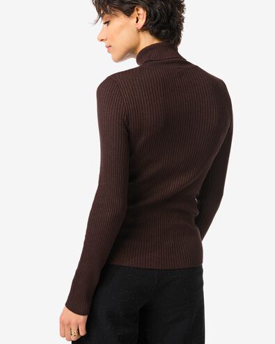 pull femme Nova c&ocirc;tel&eacute; paillettes marron - 36205560BROWN - HEMA