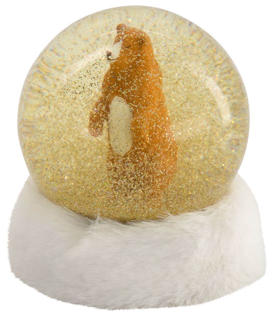Mening oosters voldoende sneeuwbol glas met beer Ø10cm - HEMA