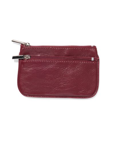 sleutetui leer donkerrood - 18150053 - HEMA