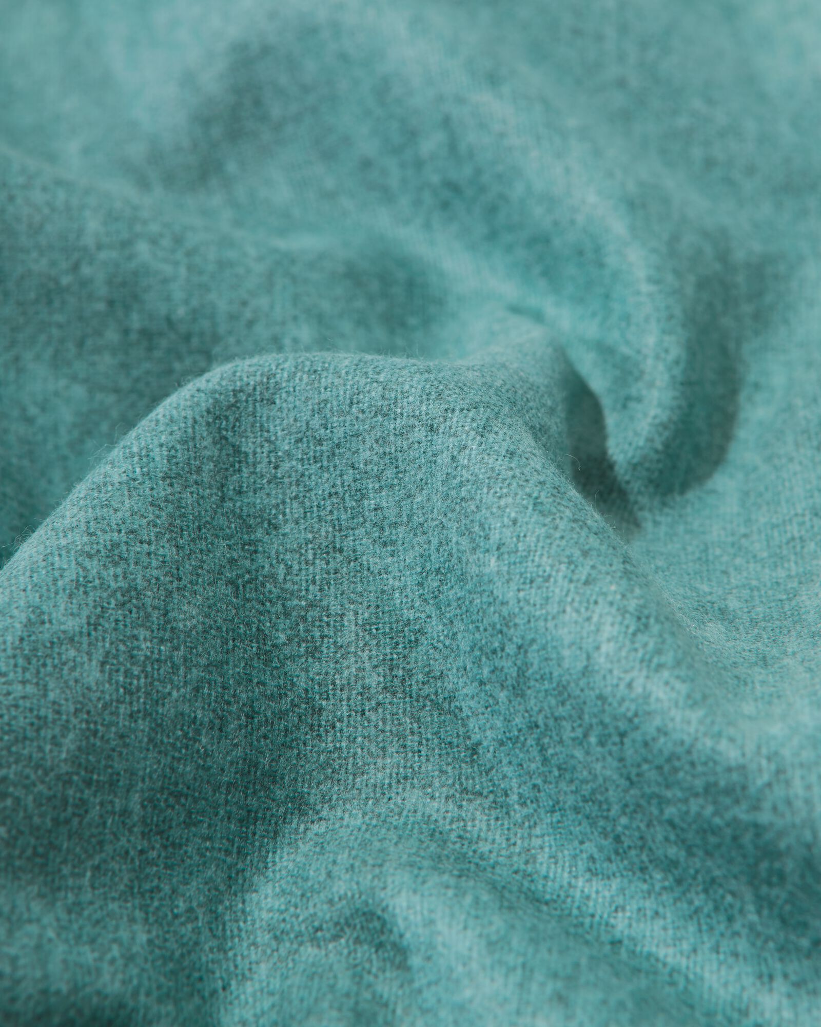 housse de couette 200x200/220cm flanelle m&eacute;lange vert - 5700211 - HEMA