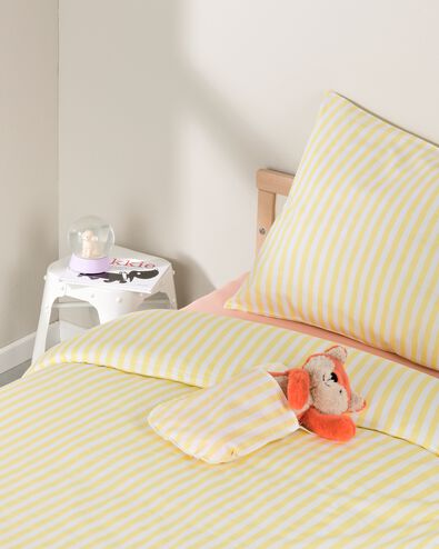 Kleinkind-Bettbezug 120 &times; 150 cm weiche Baumwolle Streifen Gelb - 5730229 - HEMA