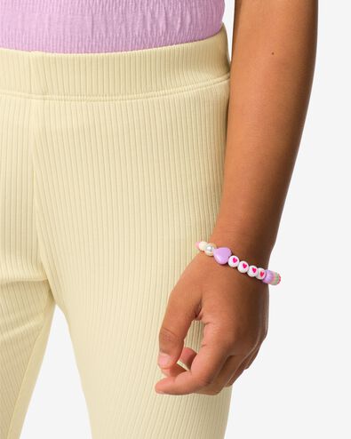 leggings enfant courts ajost&eacute;s c&ocirc;tel&eacute;s fleurs - lot de 2 jaune p&acirc;le jaune p&acirc;le - 30863637LIGHTYELLOW - HEMA