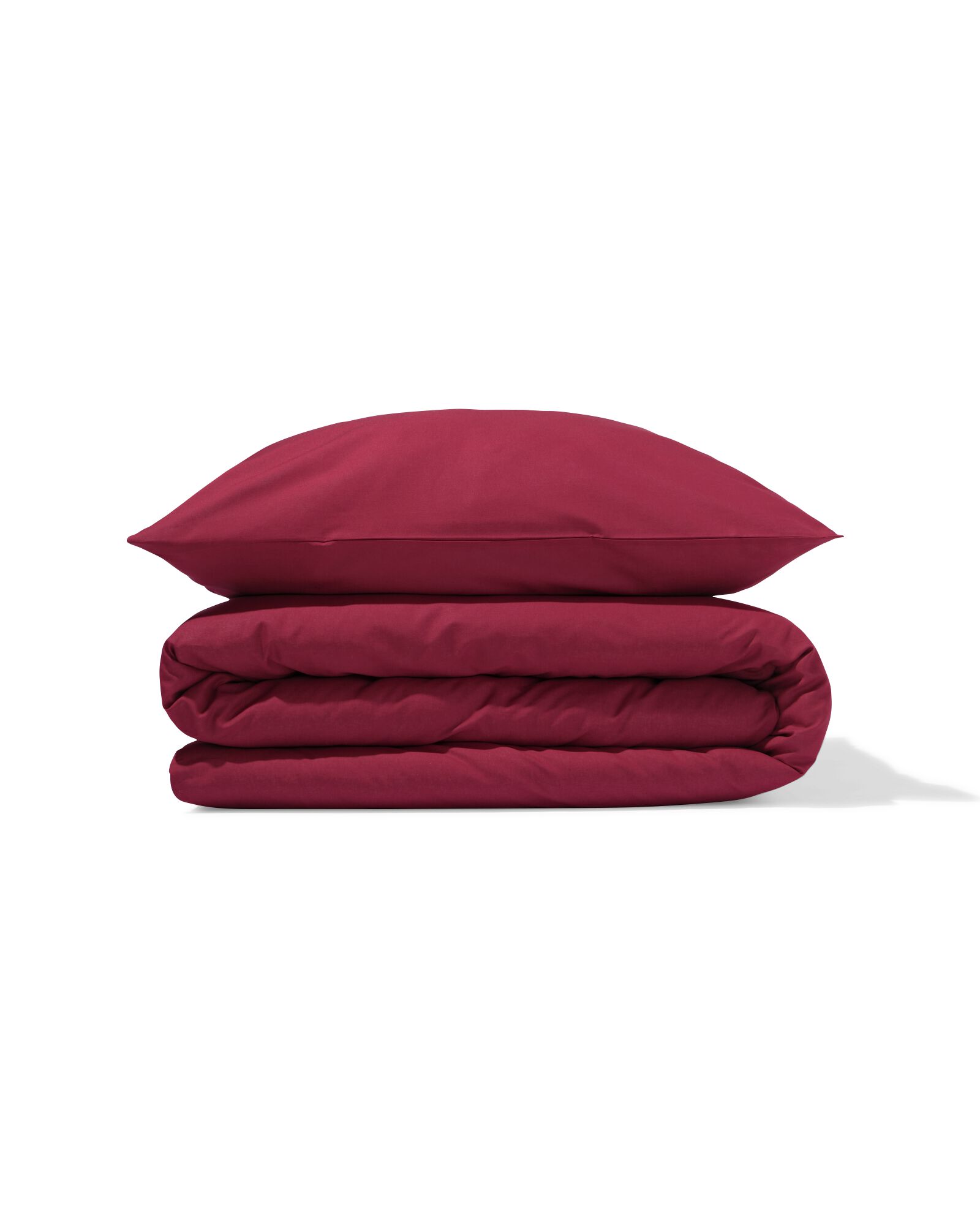housse de couette 140x200/220 coton doux rouge - 5750176 - HEMA