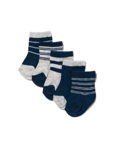 5 paires de chaussettes bébé bleu 24-30 m - 4721135 - HEMA