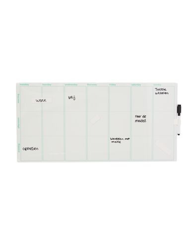 magnetisch whiteboard 30x60 weekplanner - 14870041 - HEMA