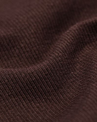 Damentop Anouk gerippt dunkelbraun dunkelbraun - 36303370DARKBROWN - HEMA