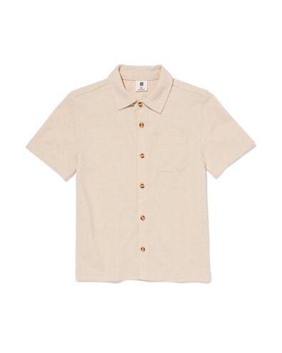 kinderoverhemd piqu&eacute; zand zand - 30717604SAND - HEMA