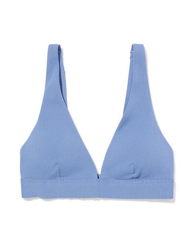 damesbikinitop Liv triangel structuur lichtblauw lichtblauw - 22360400LIGHTBLUE - HEMA