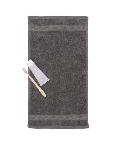 petite serviette - 30x55 cm - qualit&eacute; &eacute;paisse - gris fonc&eacute; gris fonc&eacute; petite serviette - 5202602 - HEMA