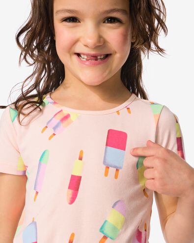 Kinder-T-Shirt rosa 122/128 - 30864047 - HEMA