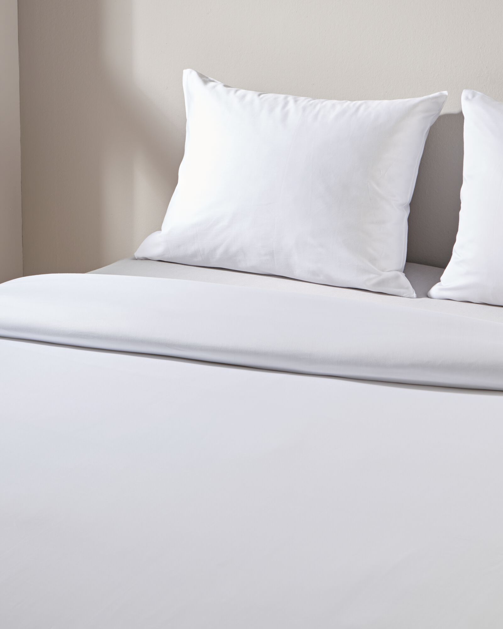 housse de couette satin 240x200/220 uni blanc - 5790151 - HEMA
