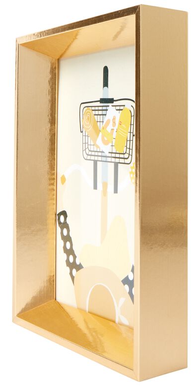 Bilderrahmen 10 &times; 15 cm, Holz, Facettenrand, Gold 10 x 15 gold - 13621069 - HEMA