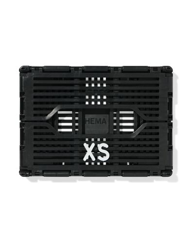 caisse pliable à lettres recyclée XS noire noir XS  13 x 18 x 8 - 39800028 - HEMA