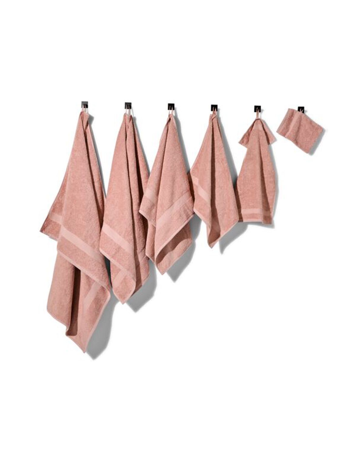 serviettes de bain qualité épaisse rose clair - 200878 - HEMA