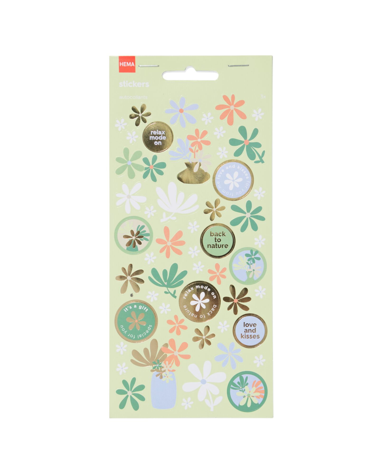 Stickerbogen 19&nbsp;x&nbsp;11 mit Blumen - 3 St&uuml;ck - 14106017 - HEMA