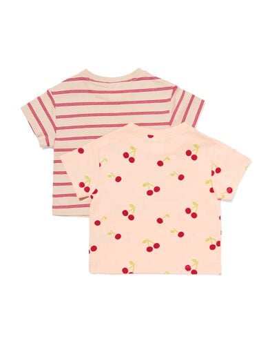 t-shirts b&eacute;b&eacute; jersey rayures - 2 pi&egrave;ces &eacute;cru &eacute;cru - 33076870ECRU - HEMA