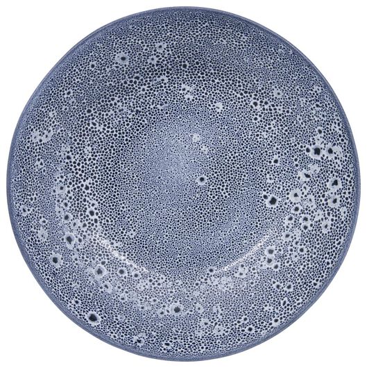 assiette creuse 21 cm Porto émail réactif blanc/bleu - 9602253 - HEMA