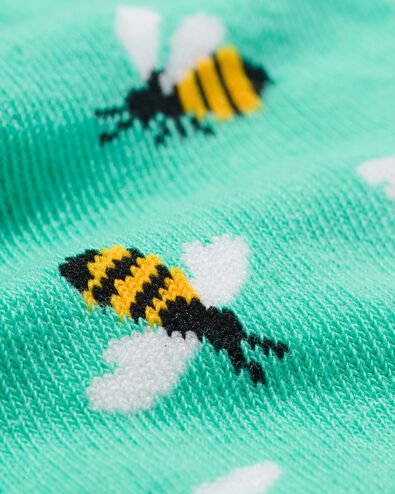 chaussettes avec coton Just bee yourself vert 35/38 - 4141131 - HEMA
