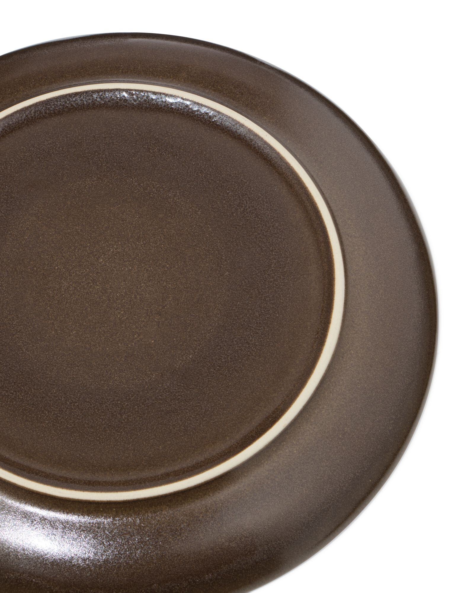 assiette plate ⌀ 26 cm PUUR &eacute;mail r&eacute;actif brun fonc&eacute; - 9650400 - HEMA