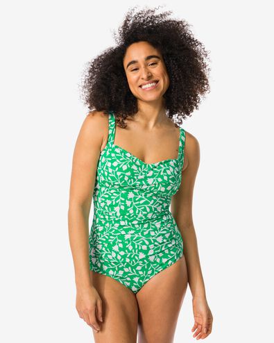maillot de bain femme control vert XL - 22350294 - HEMA
