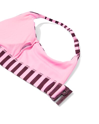 Damen-Bikinioberteil Lara, Triangel-Oberteil, gestreift rosa rosa - 22360270PINK - HEMA