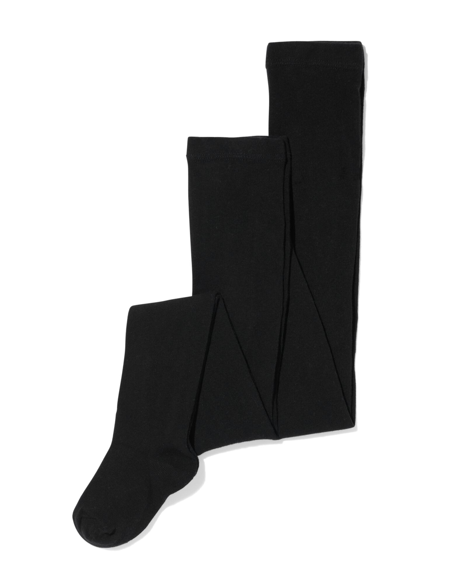 Kinder-Strumpfhosen mit Baumwolle, 2 Paar schwarz schwarz - 1000028428 - HEMA