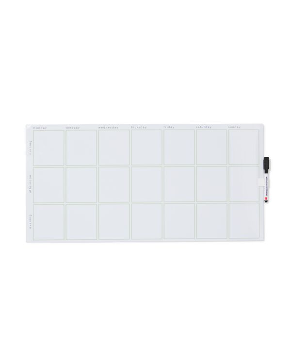 tableau blanc avec aimants inscriptibles 60x29,5cm semaine - 14803971 - HEMA