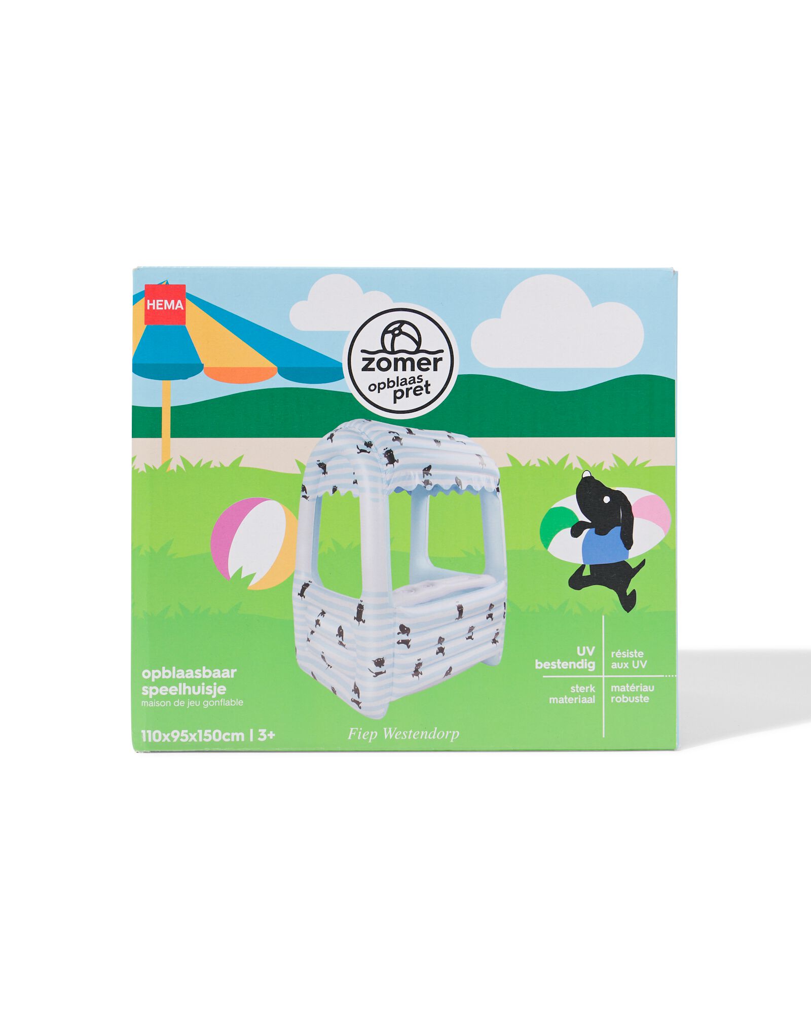 Takkie und Siepie aufblasbares Spielhaus 95 &times; 110 &times; 150 cm - 15800054 - HEMA