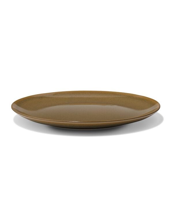 Speiseteller &Oslash; 26,4 cm, Monaco, Steingut, dunkelbraun - 9650209 - HEMA
