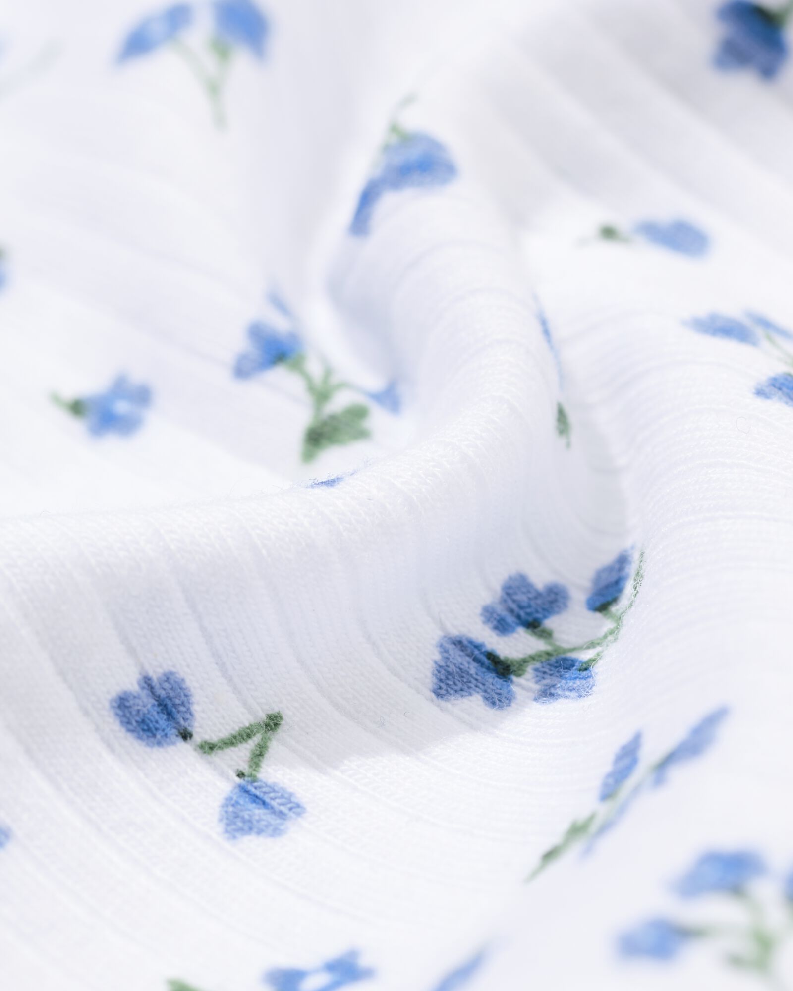 dameshipster katoen everyday tailleband bloemen blauw blauw - 21900470BLUE - HEMA