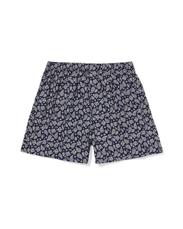 boxer homme ample &agrave; motif cachemire bleu moyen bleu moyen - 19190140MIDBLUE - HEMA