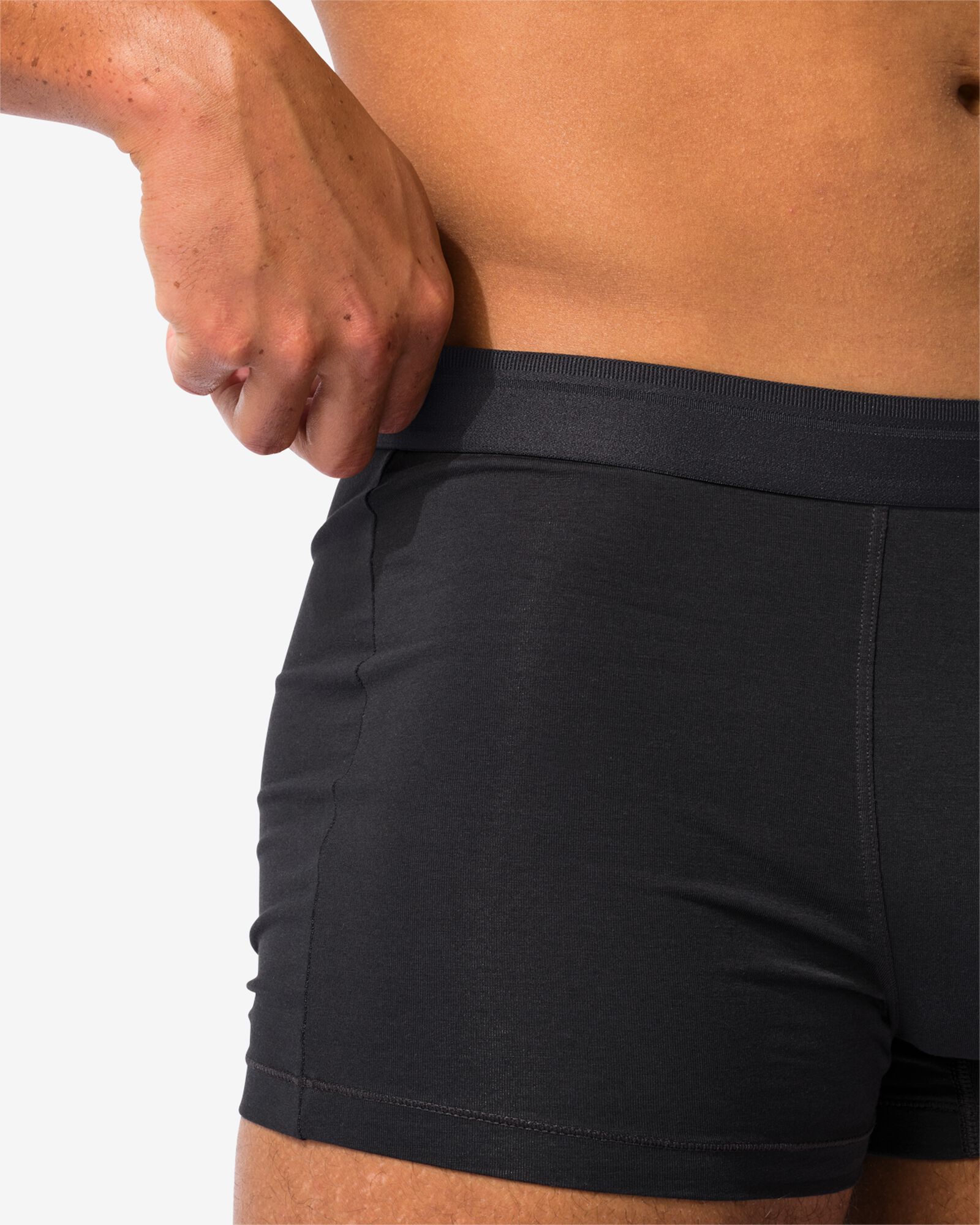 2er-Pack Herren-Boxershorts, kurz, Real Lasting Cotton schwarz - 1000009932 - HEMA