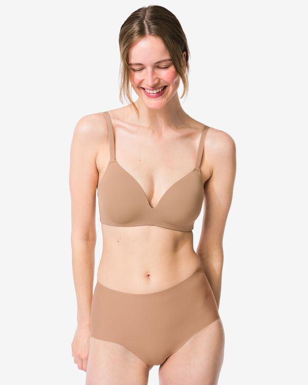 slip femme moyennement gainant taille haute marron clair marron clair - 21500391LIGHTBROWN - HEMA