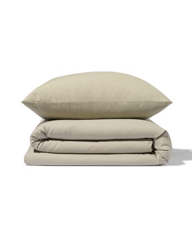 housse de couette 140x200/220 coton doux gris vert - 5790140 - HEMA