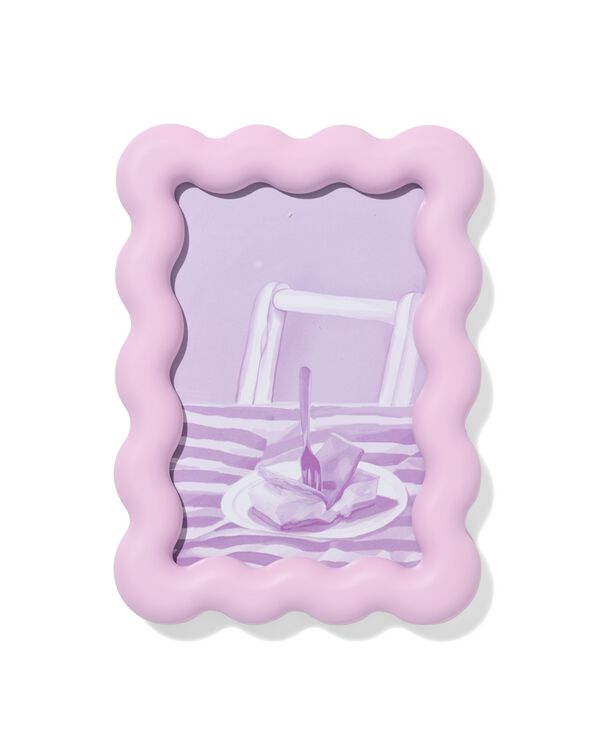 fotolijst 10x15cm lila hout golvend - 13625026 - HEMA