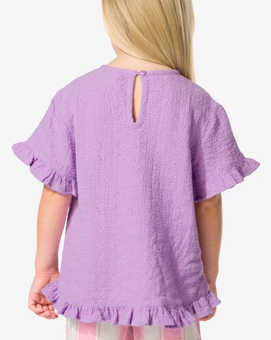 Kinderbluse mit Stickerei lila - 30856507LILAC - HEMA