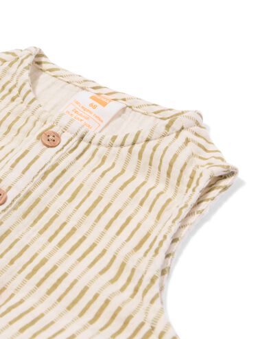 babyjumpsuit mousseline abstract ecru ecru - 33186170ECRU - HEMA