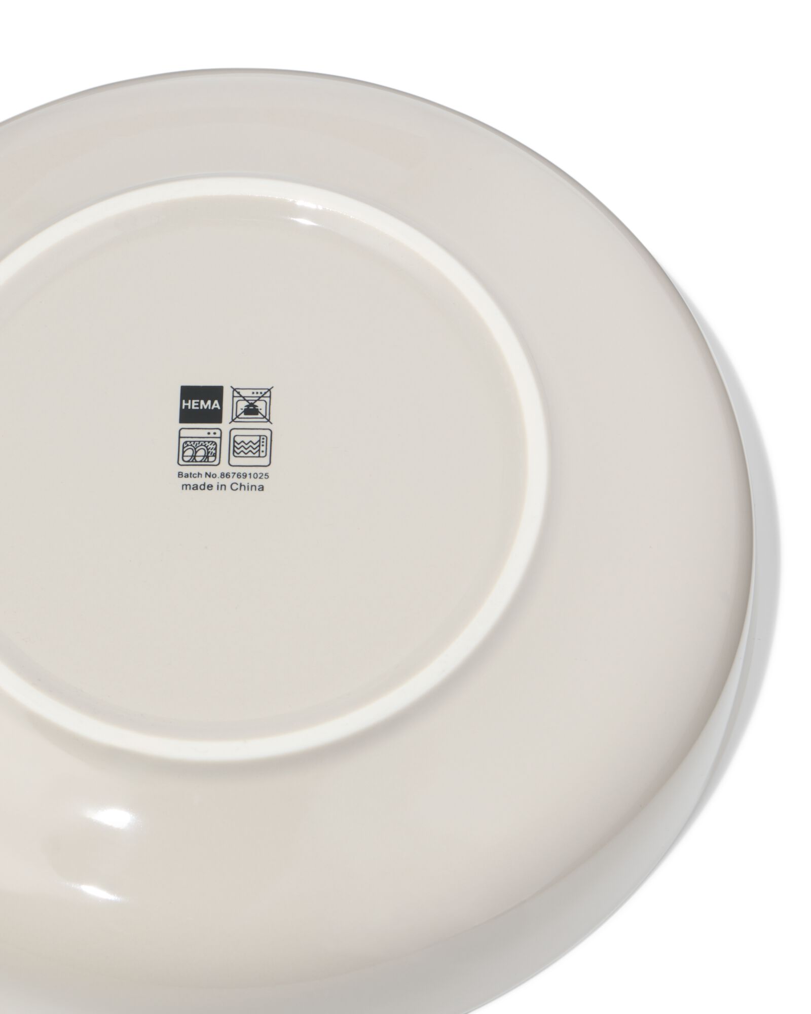 assiette creuse ⌀22cm Knap new bone china grise - 9650305 - HEMA