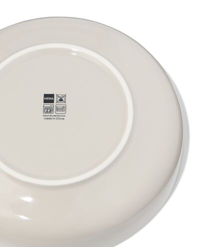 assiette creuse ⌀22cm Knap new bone china grise - 9650305 - HEMA
