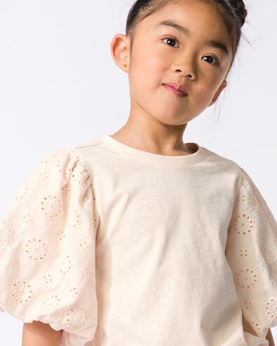 kinder T-shirt geborduurd ecru ecru - 30826104ECRU - HEMA