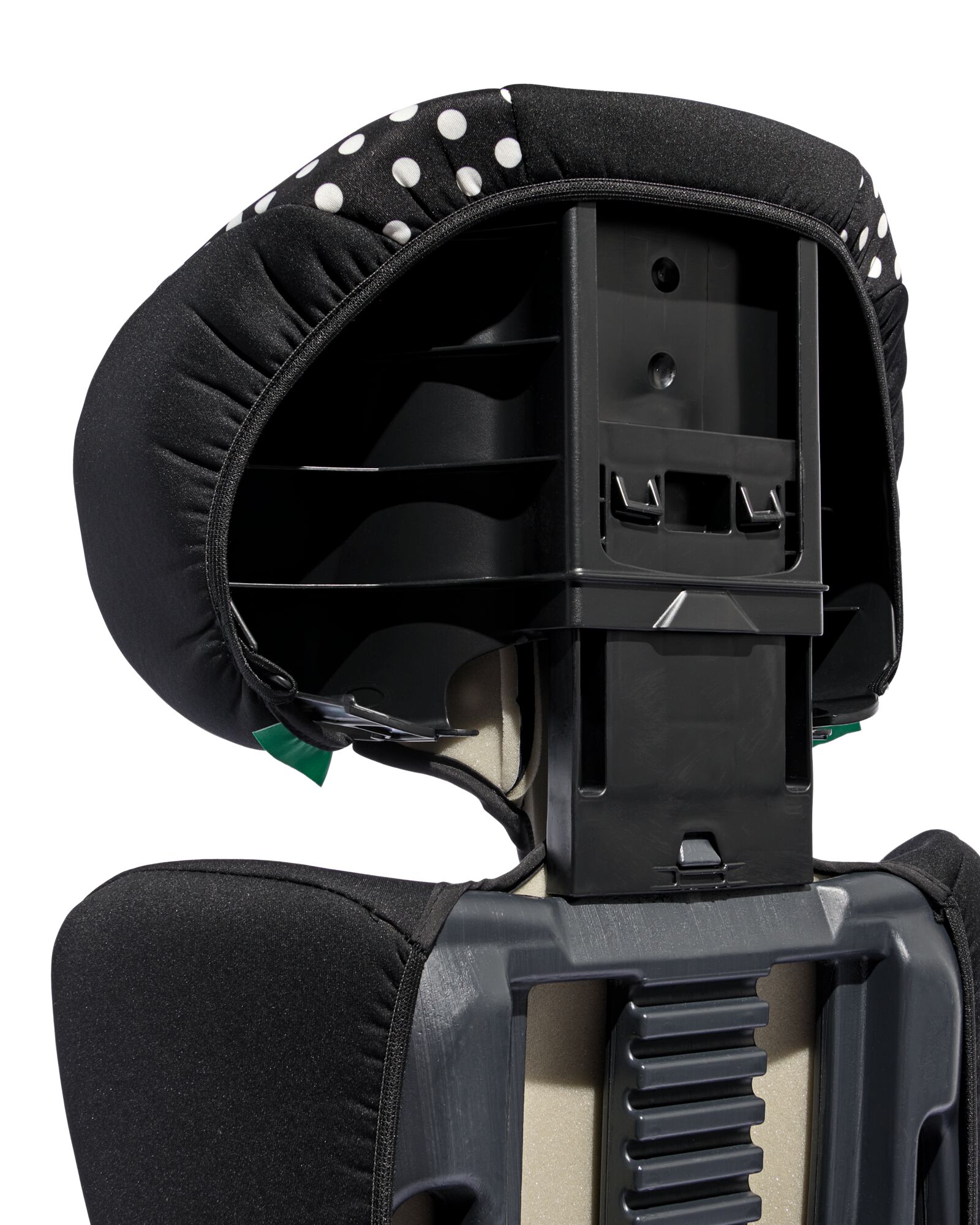 si&egrave;ge auto junior 106-150cm noir &agrave; pois blancs - 41770037 - HEMA
