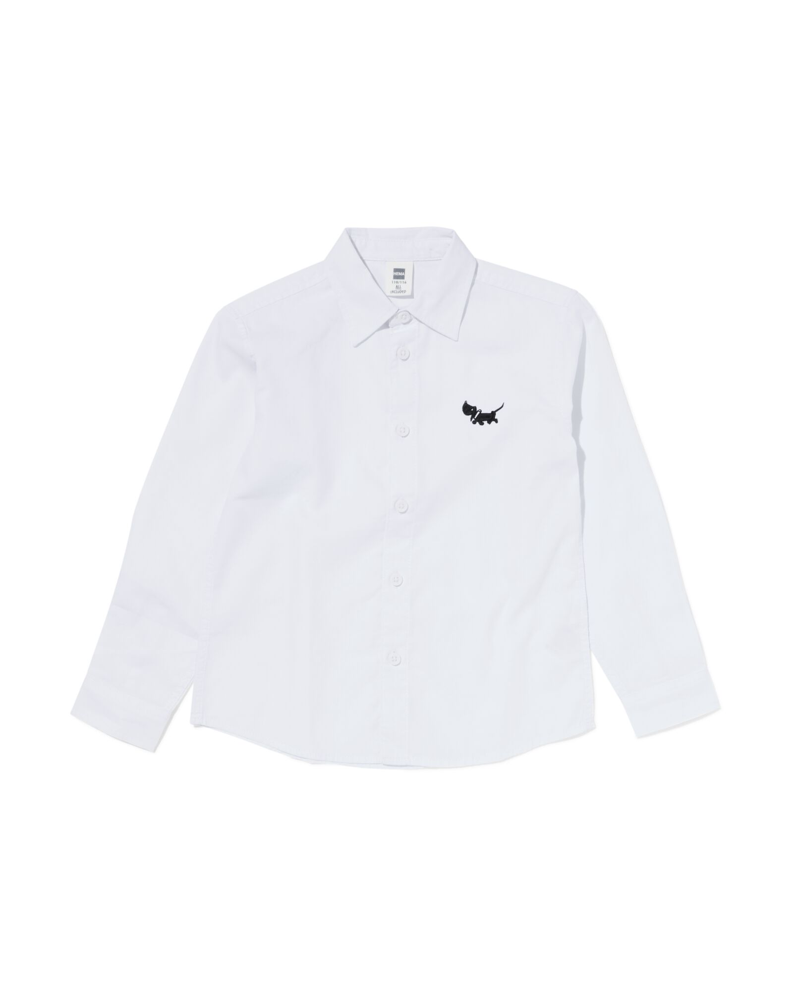 Takkie kinderoverhemd wit - 30707114WHITE - HEMA